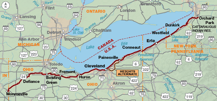 Mid-west section of the roadmap